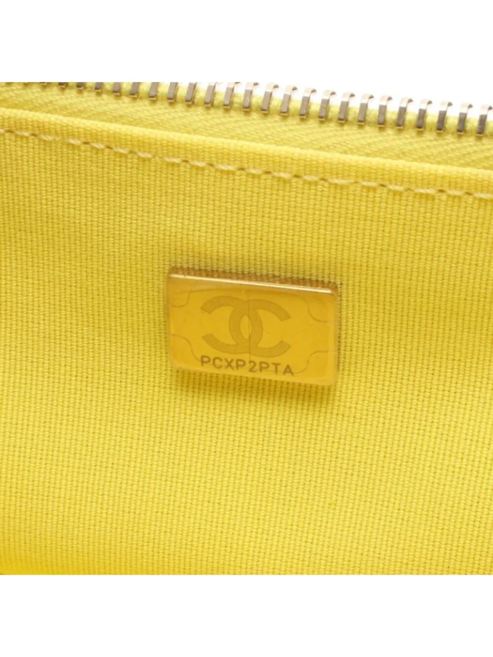 Chanel Shoulder Bag Quilted Yellow Leather Small Vanity 2-Way Chain